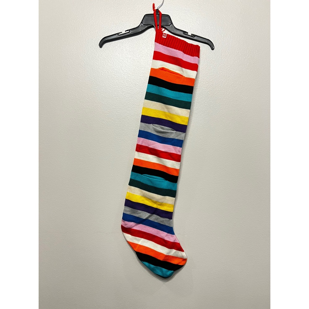 Lego Multi-Color Striped Knit Extra Long Christmas Stocking Holiday 36 Inch